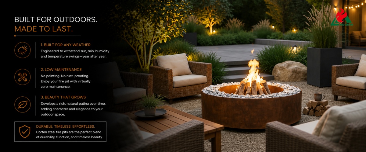 Why are Corten Fire Pits Suitable for Long-Term Outdoor Placement